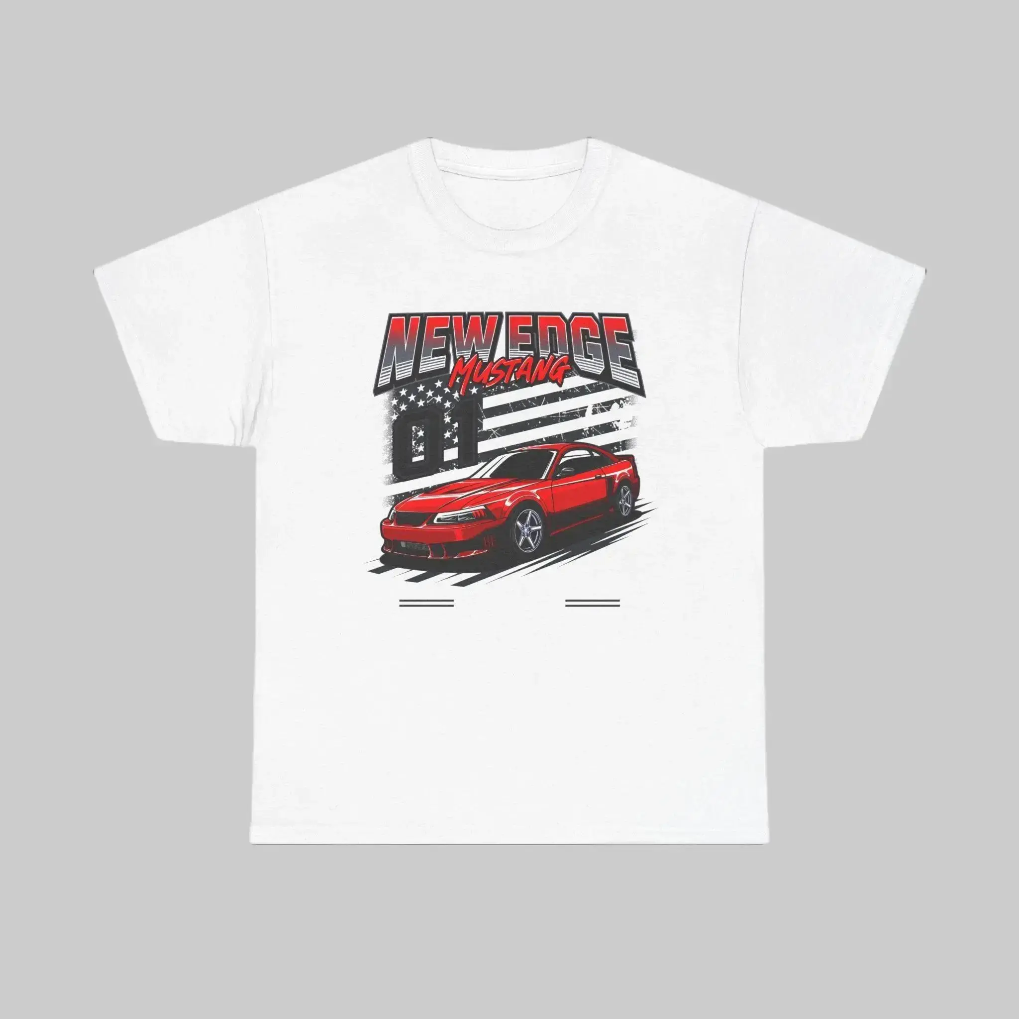 Men's Graphic T-Shirts, Sweatshirts, Hoodies - 1999-2004 Torch Red Ford Mustang Saleen New Edge American Iconic Muscle Car Theme, Multi-Size Unisex Gift for Enthusiasts