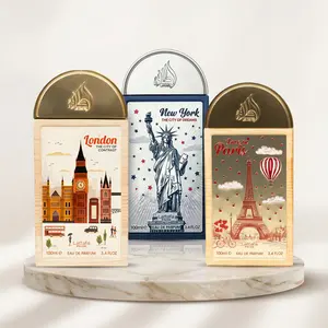 Lattafa - The City Collection: New York The City of Dreams + Love in Paris + London The City of Contrast - Eau de Parfum 100ml (3.04oz) Gift Bundle