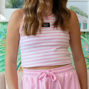 LM-STRIPE Tank | Light Pink