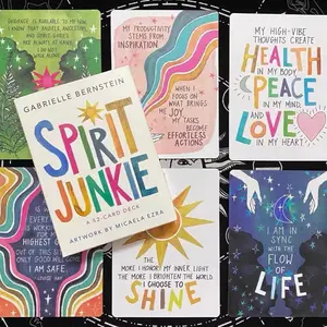 Spirit Junkie Tarot Card Game, Tarot Card Decks, 52pcs/set Portable Tarot Game Cards, Multiplayer Entertainment and Divination 52 Reasons Deck Cards, Party Game for Family Friend, Card Games For Families