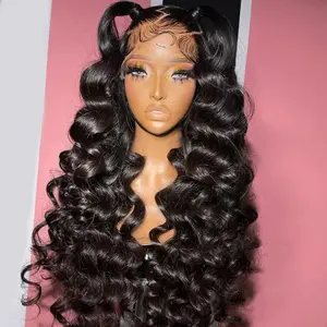 Alipearl Wig Glueless Pre Styled Glueless 6x8 Lace Closure Wig Wand Curls with Space Buns Loose Curl Stylist Wigs Pre Cut Lace Pre Bleached Lace Knots