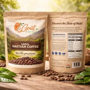 Haitian Coffee – Premium Ground Coffee, 00% Unroasted, Yon Tas, Yon Pouvwa, Ené-Ji, Gou, Kalite