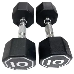 Premium Octagonal Dumbbell, Large Numbers Hard Chrome Plated Handle Dumbbells to Assist with Push-Ups, 10 lbs set of 2