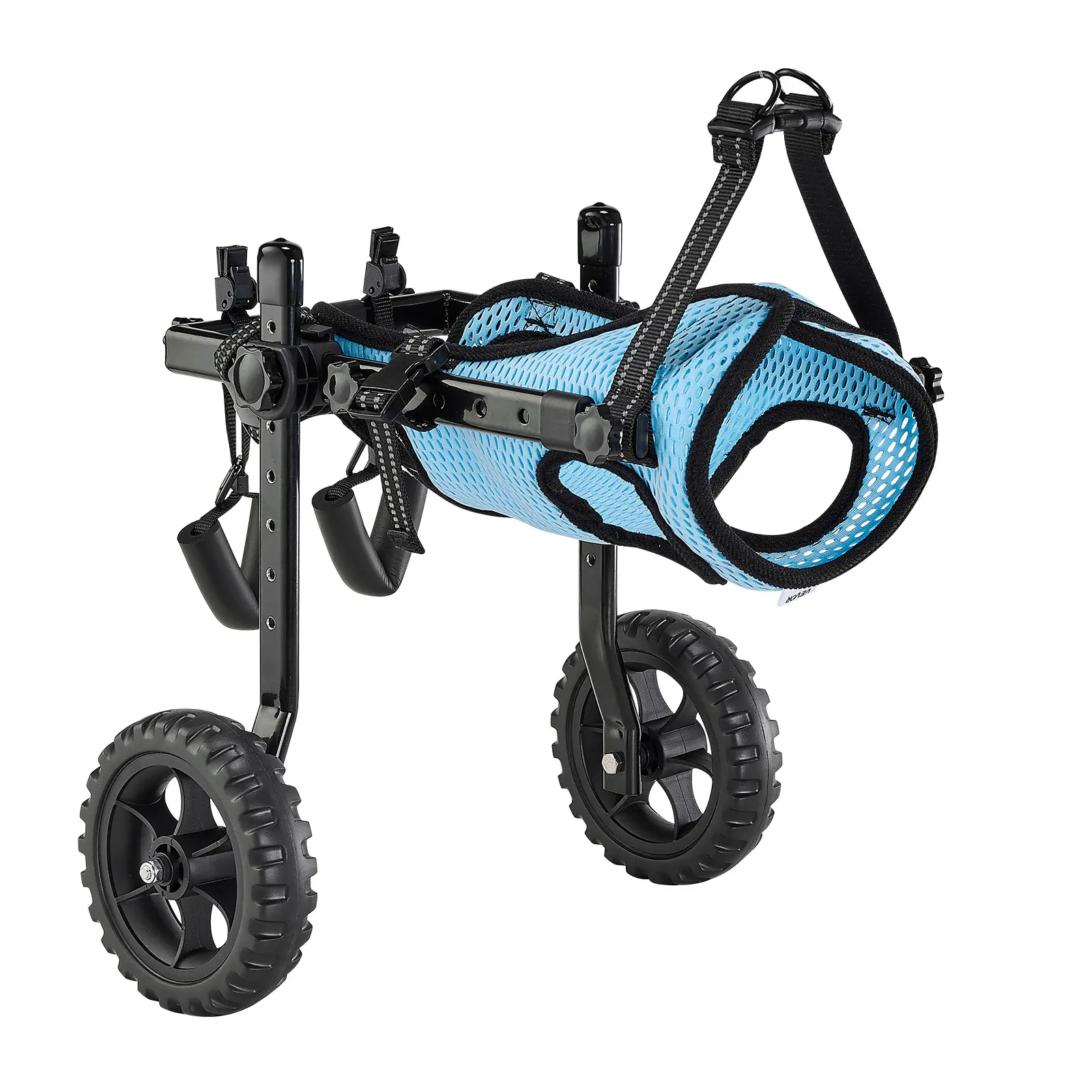 Dog Wheelchair for Back Legs, Adjustable 2 Wheels Pet Wheelchair, Lightweight Dog Cart with Shock-Absorbing Wheels, Mobility Support Wheel Chair for Disabled Injured Dogs up to 22lbs, X-Small