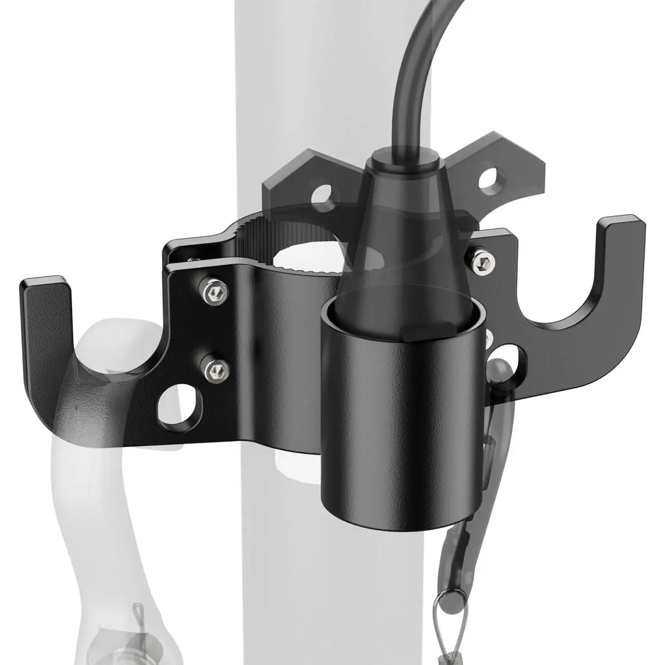 Heavy-Duty Aluminum Trailer Towing Chain Organizer - 7-Way Plug Holder, RV Tongue Jack Accessory for Automotive & Motorcycle Fasteners & Clips