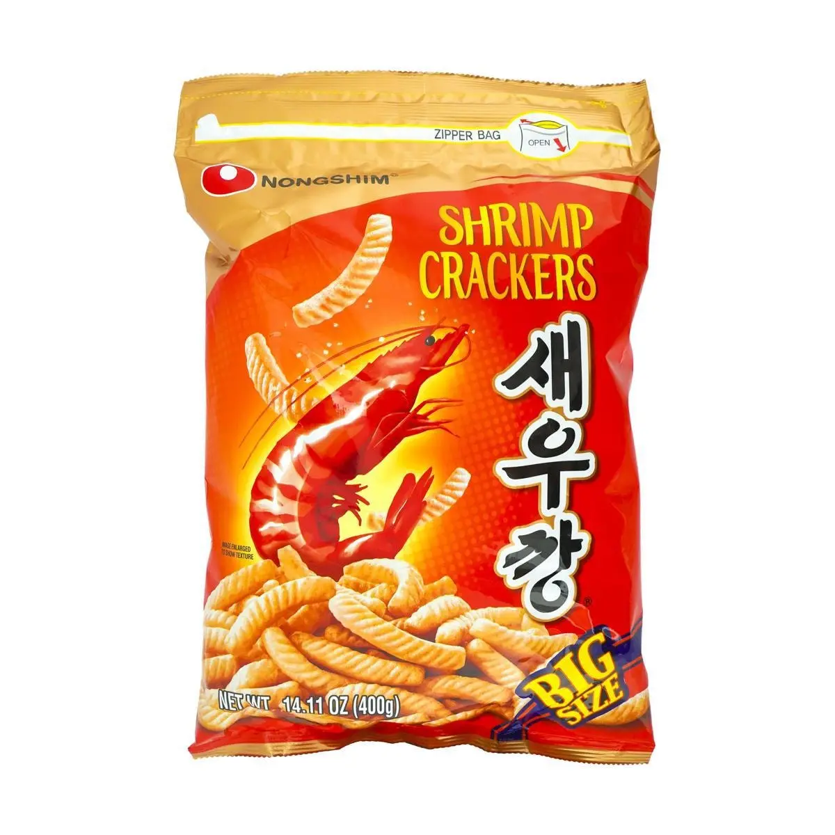 NONGSHIM Korean Crispy Shrimp Chips Classic Flavor Family Pack 400g - Jennie Recommended