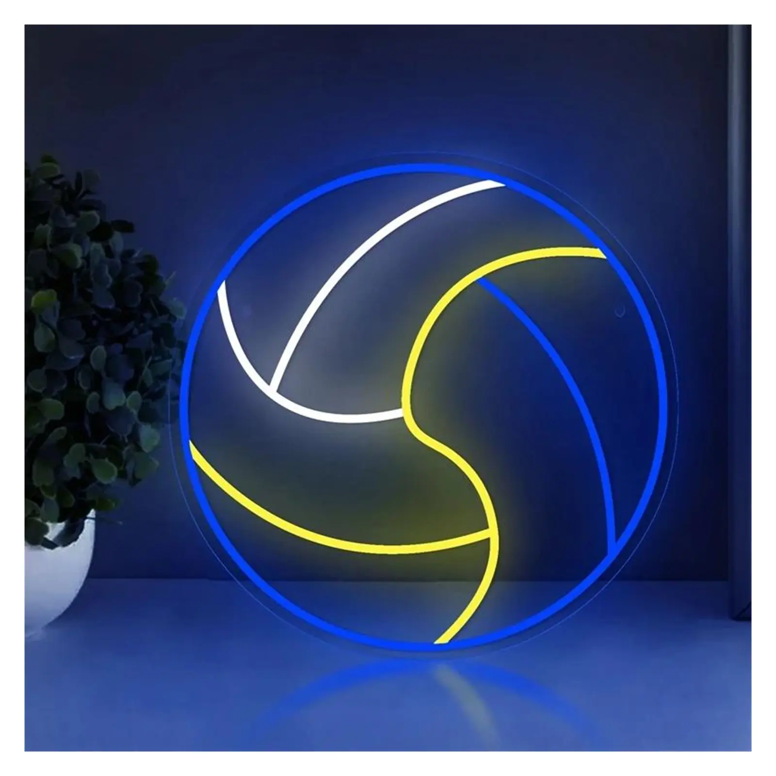 Sign Illuminated Volleyball Neon Light Acrylic Sign USB Dimmer Switch For Home Sport Room Gym Volleyballs Club Wall Decor 40cm×40cm