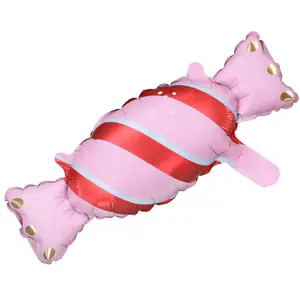 Pink Spiral Candy Balloons - Elegant Design, Ideal for Celebrating Special Occasions, Soft Candy with Colorful Spiral Shape