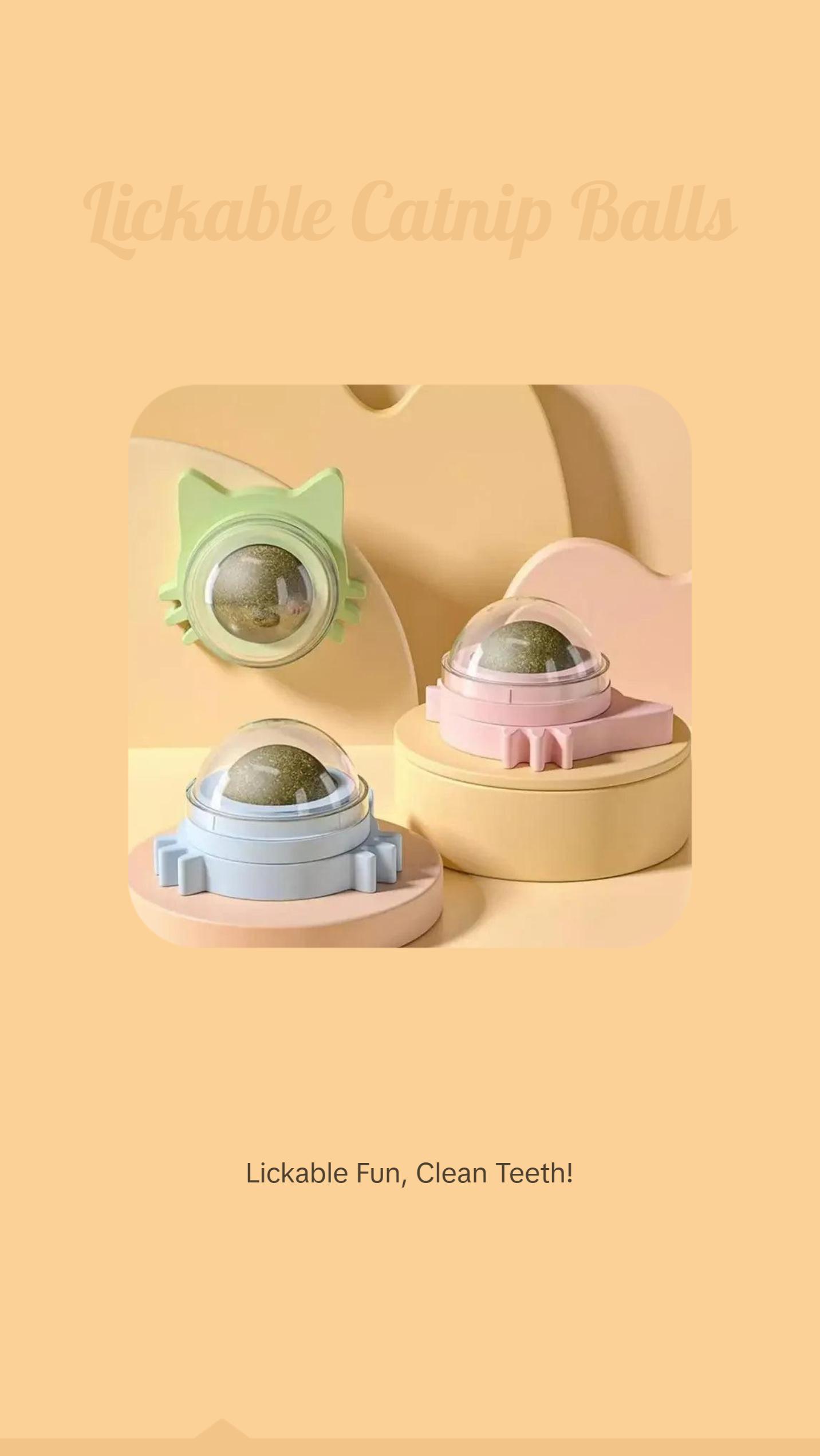 Catnip Balls Funny Lickable Cat Snack