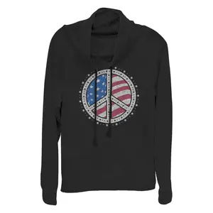 Junior's Lost Gods American Peace Cowl Neck Sweatshirt