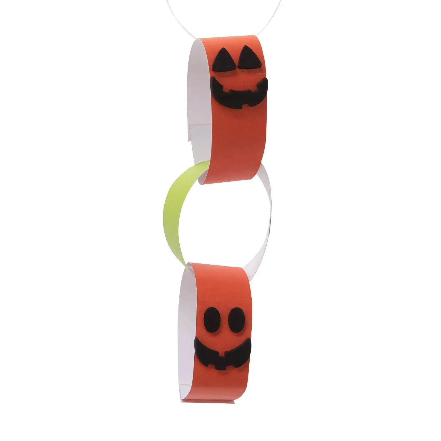 Bulk 500-Pc Jack-O'-Lantern Paper Chains, Halloween Party Decor, Kids' Hanging Home Decoration for Photo Backdrops