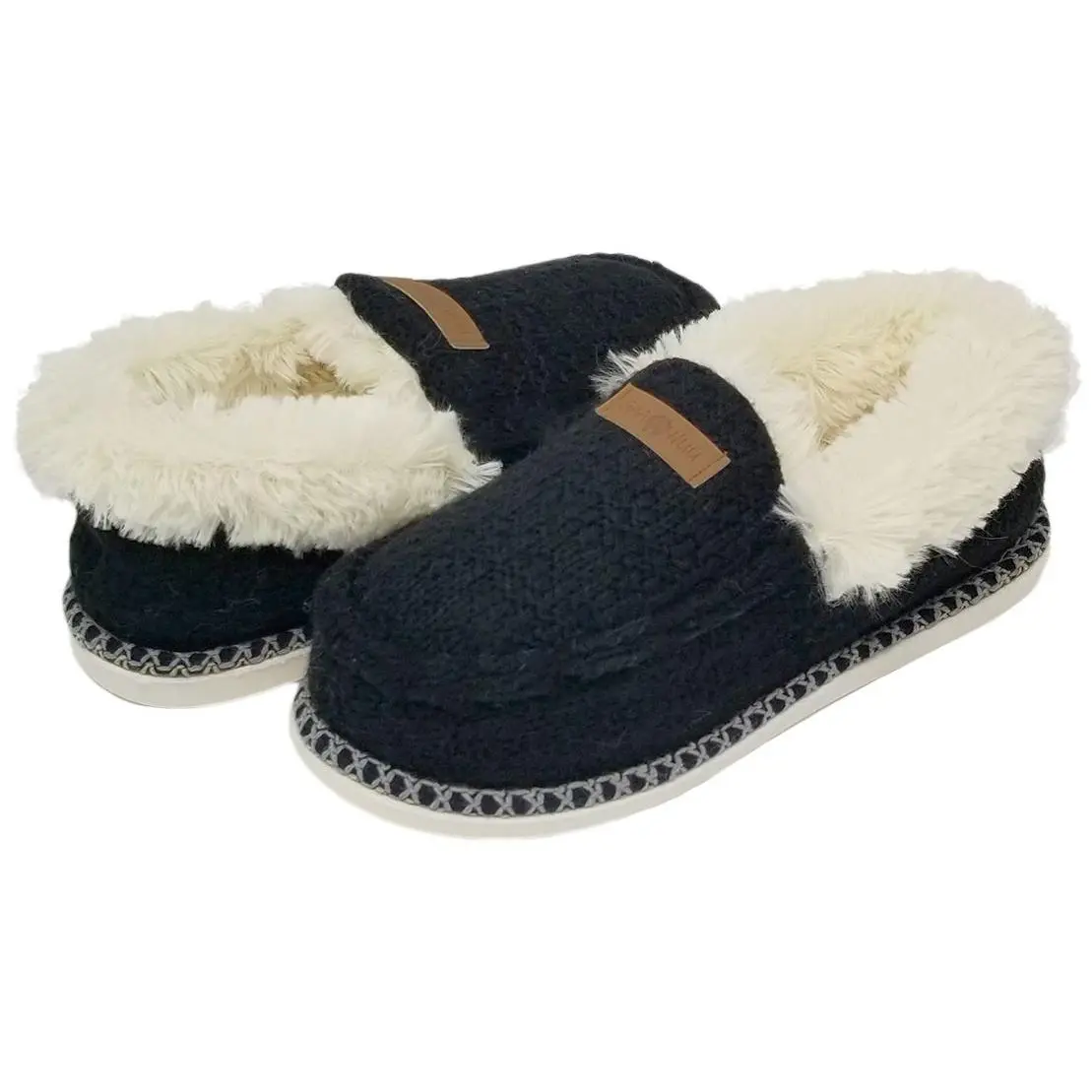 Gaahuu Textured Knit Mocassin Slippers
