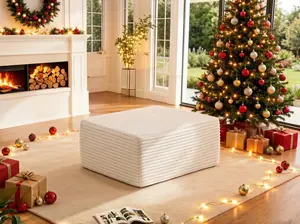 【Crazy Discounted Price】UTUHMWM Square Ottoman 35.4x 25.6x 15.7 Inches Poof Home Decor Floor Pouffe Ottoman Foot Rest for Couch Sofa Bean Bag Chairs Living Room Bedroom