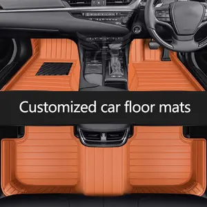Custom Automotive Floor Mats For Kia Stonic 2020 VW Touran 2016~2018 Ford F150 2022~2023 Opel Grandland X 2017~2022 Left/Right -hand Drive Auto Interior Accessories Fashion Stripe Styling Carpet Waterproof Design Full Coverage