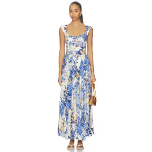 Free People Sasha Maxi Dress in Porcelain Combo