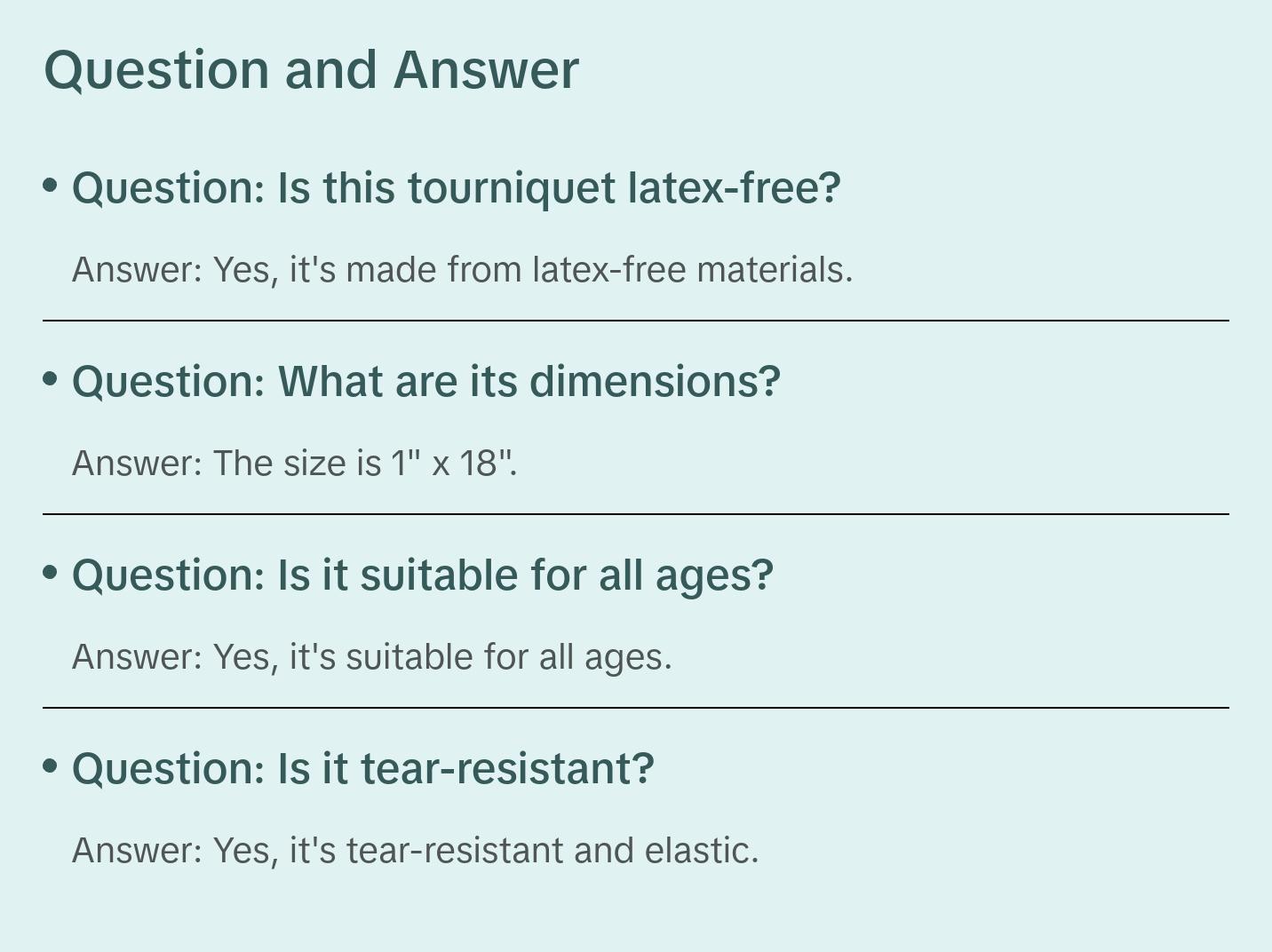 Latex-Free Tourniquet