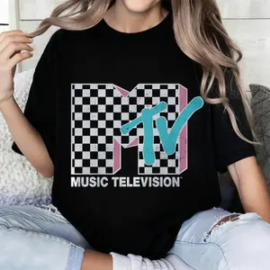 100 Percent Cotton Casual Style T-Shirt Mtv Music Television Logo Design For Everyday Wear And Summer Outfits Perfect Gift For Music Lovers And Pop Culture Fans