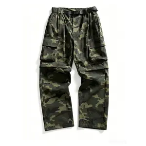Men’s Camo Convertible Cargo Pants 2-in-1 Zip Off Tactical Trousers Detachable Legs Baggy Utility Workwear Hiking Streetwear Gorpcore Techwear Trending Style Basic Belt Clothes Hoodie quick dry tech training short