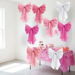 Bow Wall Decor 10 Pack DIY Giant Wall Bows Big Bows  Decors for Wedding  Birthday Backdrop Bridal Shower Bachelorette Room Fireplace Party Supplies