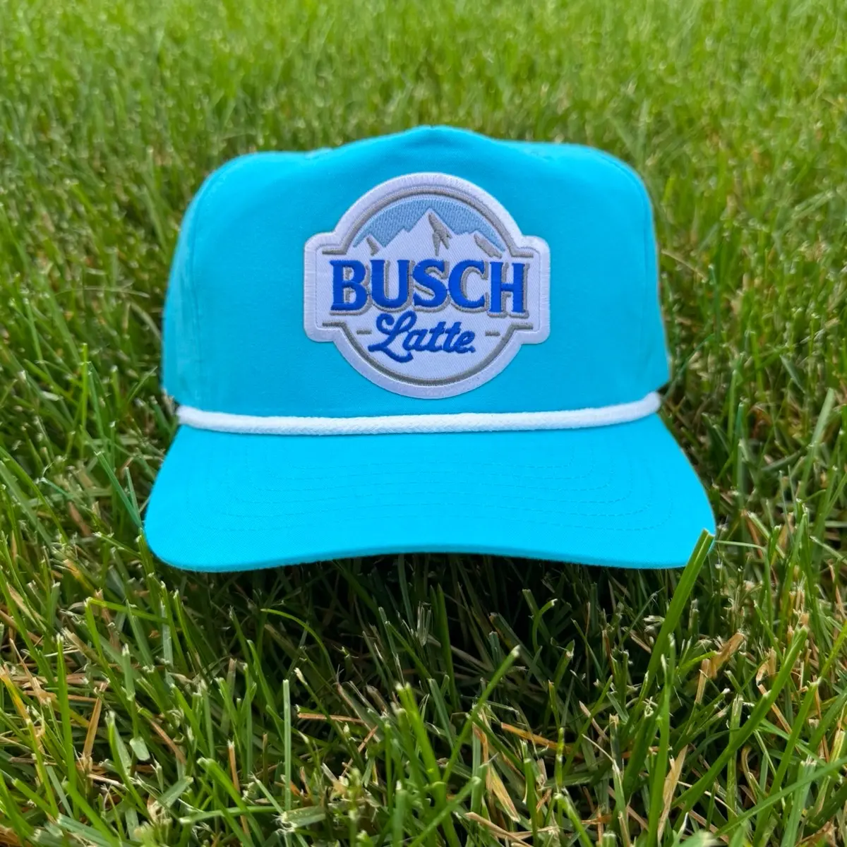 Busch Latte Light Blue Vintage Retro Cap Graphic Hat Premium Headwear