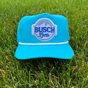 Busch Latte Light Blue Vintage Retro Cap Graphic Hat Premium Headwear