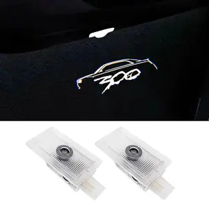 "High Brightness Car LED Door Logo Compatible for Chrysler 300 300C 300S 2005-2024,Ghost LED Projector Laser Courtesy Step Shadow Light Accessorie 2pcs   "