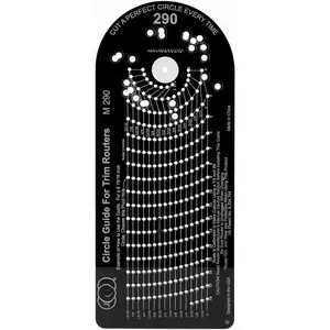 290 PRO Circle Jig -  Grade A | Industrial Polycarbonate | Professional Grade | 268 Circles 1 1/2 "-18 3/16" | Compact Routers | Pro