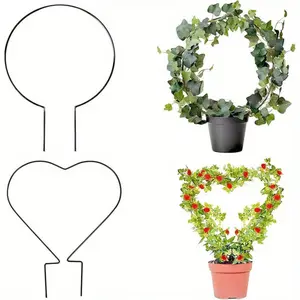 1pc heart-shaped plant climbing frame, Garden arch trellis - light rail, Garden Obelisk Trellis, indoor and outdoor garden support, with columns, durable and lightweight design, suitable for potted plants, lawn care and home decoration