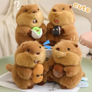 Groundhog plush toys, dolls, throw pillows, and cloth dolls holding peanuts, ideal as birthday gifts for girls. Stuffed Animals & Teddy Bears, stuffed animals and teddy bears, children's toys, holiday gifts.