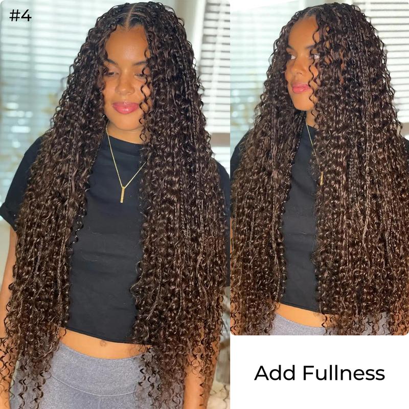 [Wequeen] Easy Braiding Deep Wave Bulk Human Hair 16"-24" For Boho Braids Trendy In Summer Natural Black Afro Braided