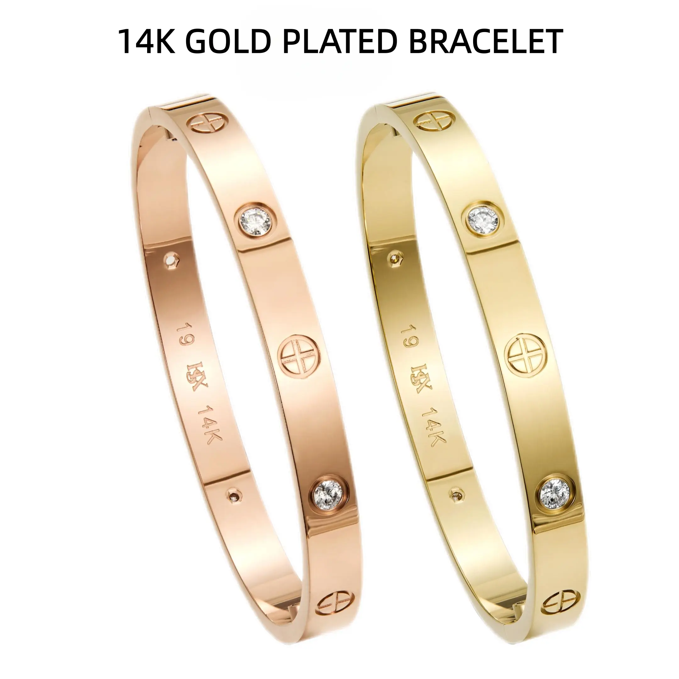 14K Gold Plated Moissanite Bangle Bracelet - Waterproof, Tarnish-Free, Hypoallergenic, Stackable, DailyWear Luxury Accessory - Mother's Day Gift for Her, Viral TikTok Trending Costume Jewelry,bible,verse bracelet