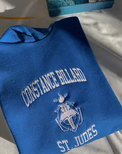 Constance Billard-St. Jude's School Embroidered Sweatshirt - Casual Comfortable Crewneck Design, Gossip Girl Sweatshirt with Constance Billard Crest, Gossip Girl Reboot TV Show