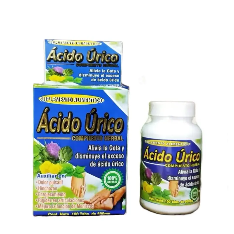 Ácido Úrico suplemento 100 cápsulas Natural Vitamin Healthcare Fitness Supplement Dietary Edible Bathroom Ácido Úrico suplemento 100 cápsulas Natural Vitamin Healthcare Fitness Supplement Dietary Edible Bathroom