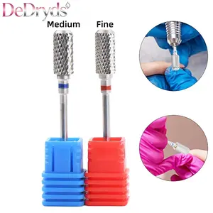 Professional Tungsten Steel Nail Drill Bits Set For Gel Removal - Fine & Medium Coarseness, 3/32" Shank, Unscented Manicure Tools Nail Art Manicure