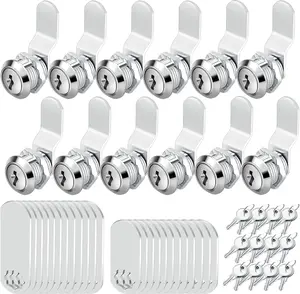 5/8 Cam Locks - 5/8 Diameter Cam Lock Keyed Alike Cabinet Locks Files Drawers RV Cylinder Lock Set, Door Tool Box, Zinc Alloy(12 Pack)