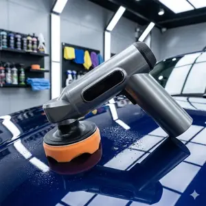Professional Electric Polisher Kit - Cordless USB Charging Handheld Buffer for Car Detailing, Waxing, Paint Correction & Home Use. Durable Anti-Vibration Design, Portable Auto Polishing Tool with Accessories.
