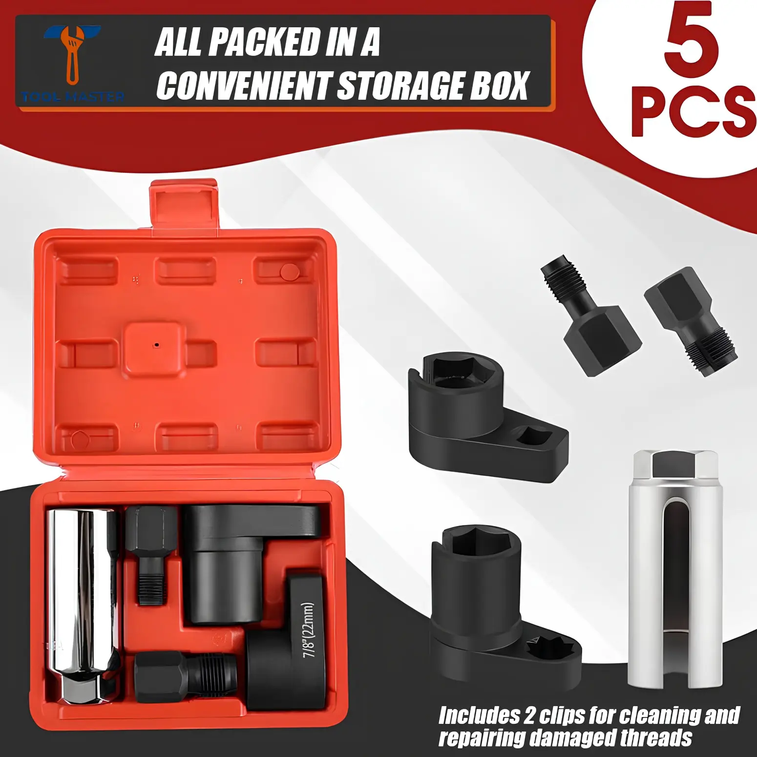 Oxygen sensor sleeve five-piece set