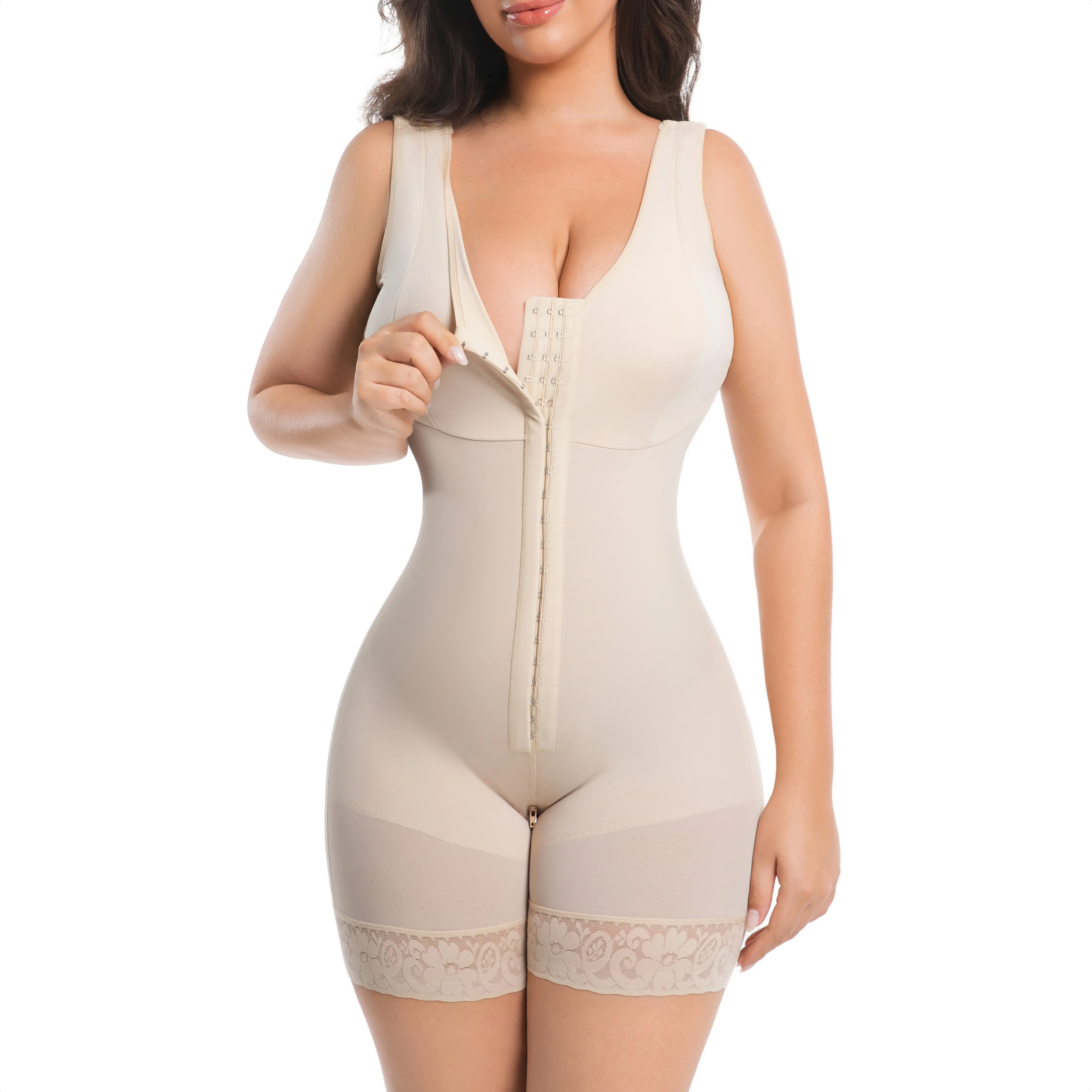 ZGQNBELLE Fajas Colombianas Shapewear For Women Tummy Control Post Surgery Full Body Shaper Butt Lifter With Zipper Crotch,Corset Tops For Women,Fajas Colombianas Moldeadoras body suit Minimalist Womenswear