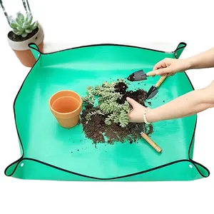 Waterproof Garden Mat Turquoise Durable Easy Clean Soil Mix Pad for Indoor Outdoor Perfect for Trailing Succulents Flowers Veggies Non Polluting Transplanting Care Sturdy Edge Design