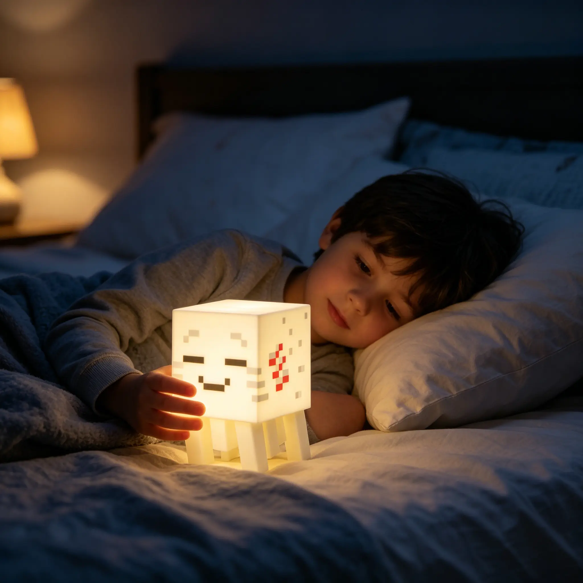 Funny Pixel Summervibes Night Lamp - 4-Color Changing, 4 Modes, USB-C Rechargeable - Indoor Decor for Bedroom, Halloween Party - Creative Birthday Gift for Gaming Enthusiasts