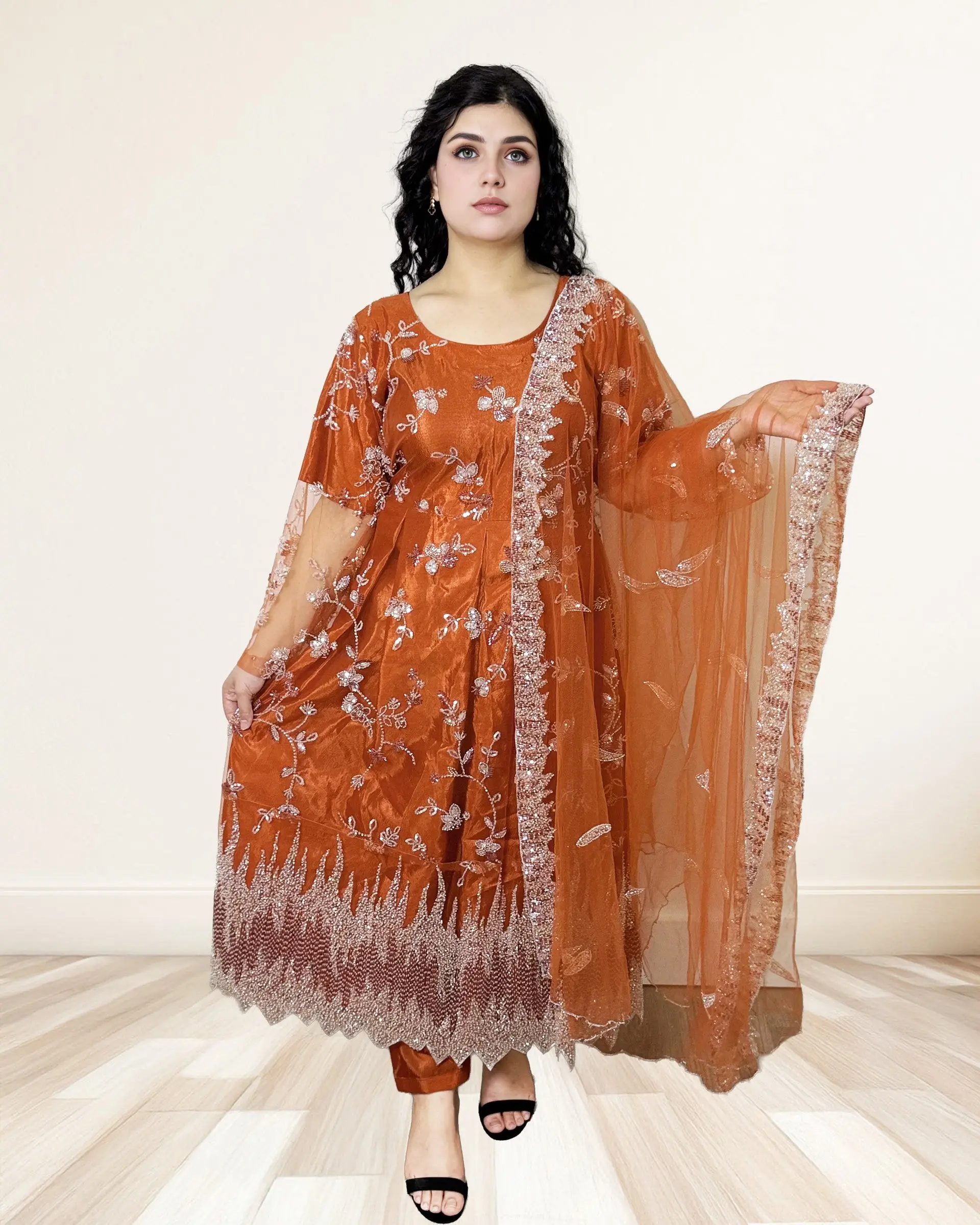 Embroidered Georgette Anarkali Dress
