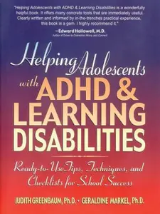 USED-Helping Adolescents with ADHD & Learning Disabilities: Ready-To-Use Tips, Techniques, and Checklists for School Success by Greenbaum (Paperback)