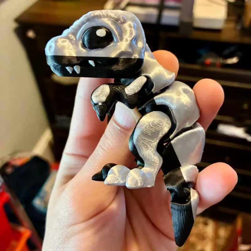 Articulated T-Rexes | 3D printed plastic articulated T-Rex fidget toy for fun and stress relief - Decor Multicolor Gift