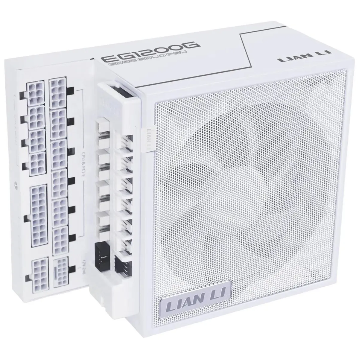 Lian-Li EG1200G EDGE GOLD 1200W 80+ Gold Certified Fully Modular ATX PSU with USB Hub, White