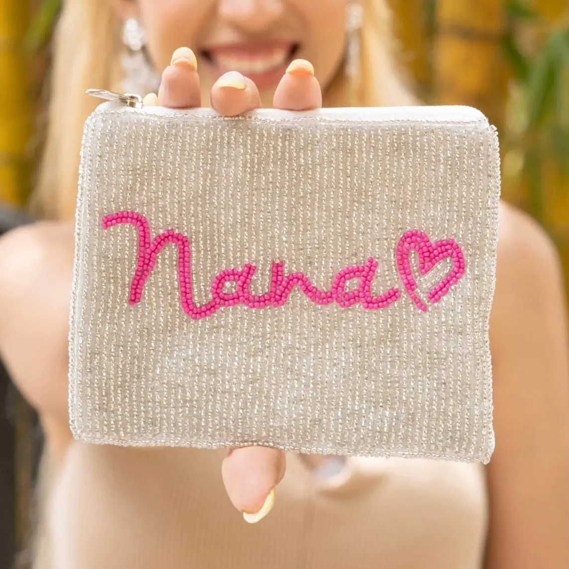 Nana Beaded Pouch Purse