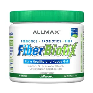 ALLMAX Naturals FiberBiotix Unflavored Powder with Prebiotics Probiotics & Low FODMAP Fibers for Digestive Health - Healthcare - Fitness - Edible