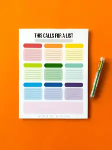 LIST OF LISTS NOTEPAD PLANNER - Guided Listmaking Notepad Planner - Perfect for Chores, Tasks, Netflix Shows, Restaurants to Try, and Projects