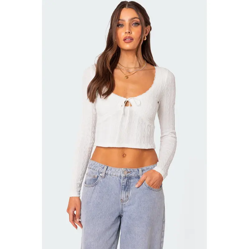 Lorey Lacey Knit Top