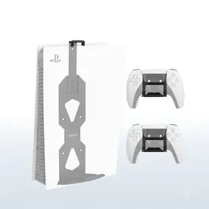 PS5 Wall Mount Bracket + 2 Controller Mounts PS5 Wall Mount Bracket + 2 Controller Mounts