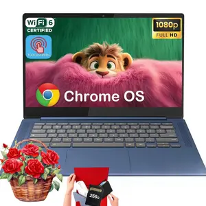 Lenovo 2026 Slim 3 14" FHD Touchscreen Chromebook | 8-Core MediaTek 520, Up to 16GB RAM, 64GB eMMC+128GB Micro SD, 13.5H Battery, WiFi 6, Chrome OS, Student Business Laptop with Bundle Accessory